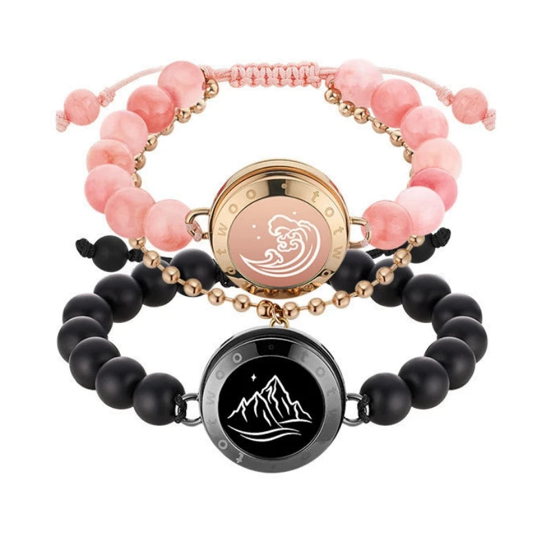 Connected Couple Bracelets – Vibration &amp; Light, Long Distance