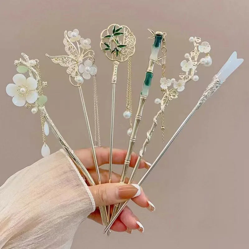 Épingle à Cheveux Pompon Style Chinois Traditionnel