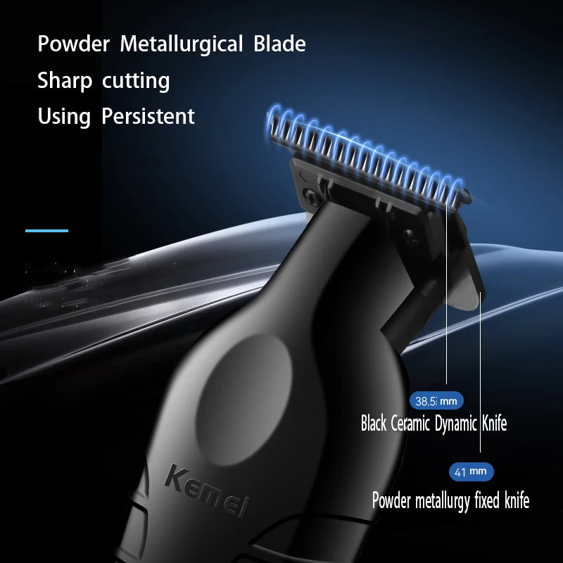 Kemei Cordless Beard Trimmer – 0mm Cut