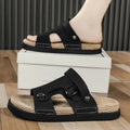 Sandal Men's 2025 Summer New Outdoor Sports Soft-soled Beach Shoes, Trendy and Versatile, Driving with Two Pairs of Flip-flops