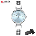 CURREN Luxury Hight Quality Quartz Watch Fashion Charming Rhinestones Stainless Steel Band Women's Wristwatches