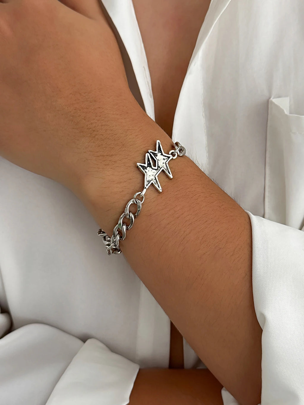 Unisex Retro Double Star Bracelet