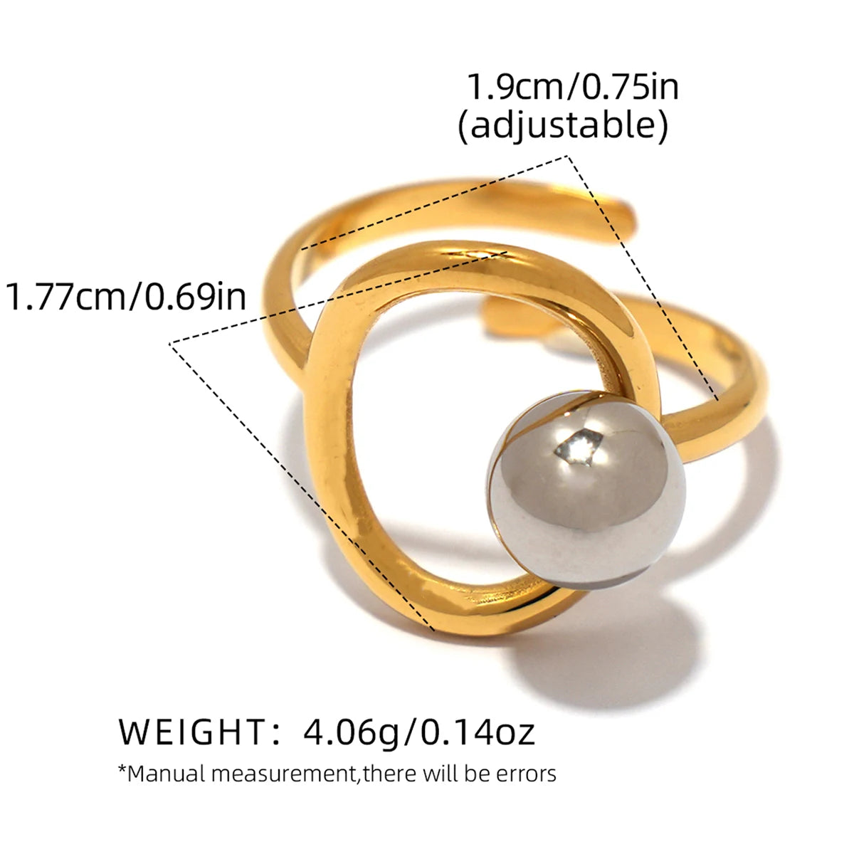 Bague Minimaliste Géométrique Plaquée Or