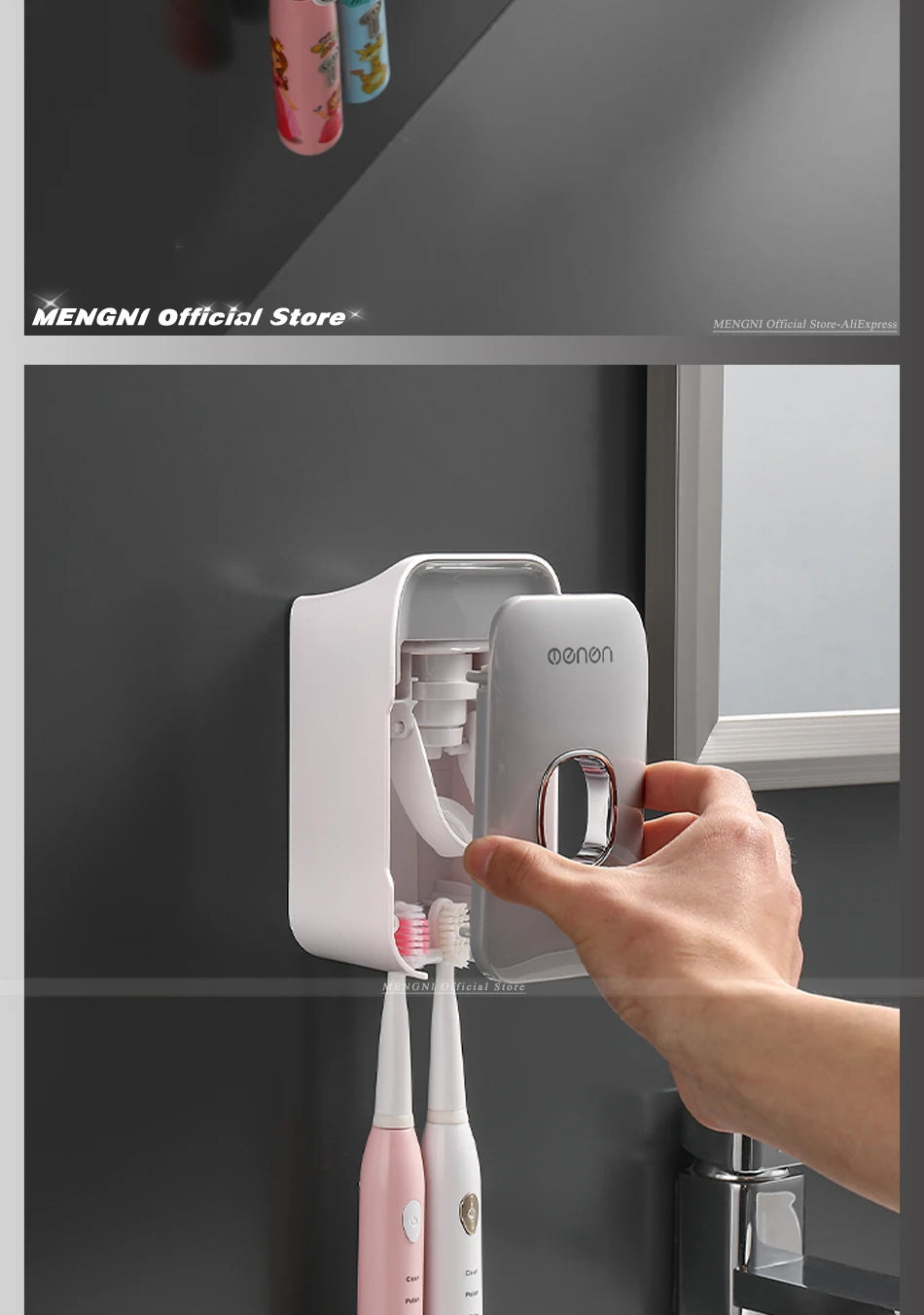 No-Drill Wall-Mounted Toothpaste Dispenser