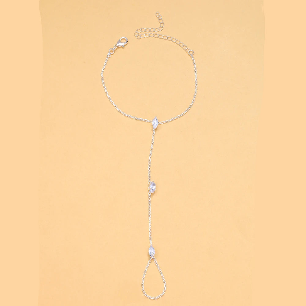 Sparkling Crystal Diamond-Shape Bracelet