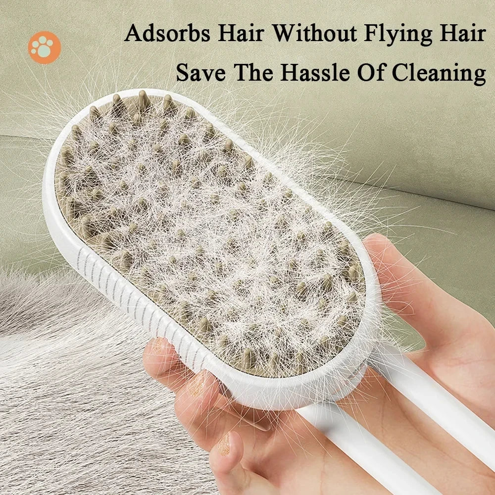 4-in-1 Steam Brush for Cats and Dogs