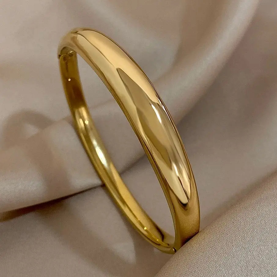 Minimalist Stainless Steel Bangle Bracelet