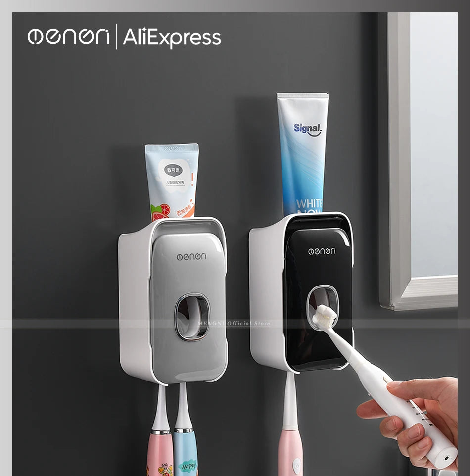 No-Drill Wall-Mounted Toothpaste Dispenser