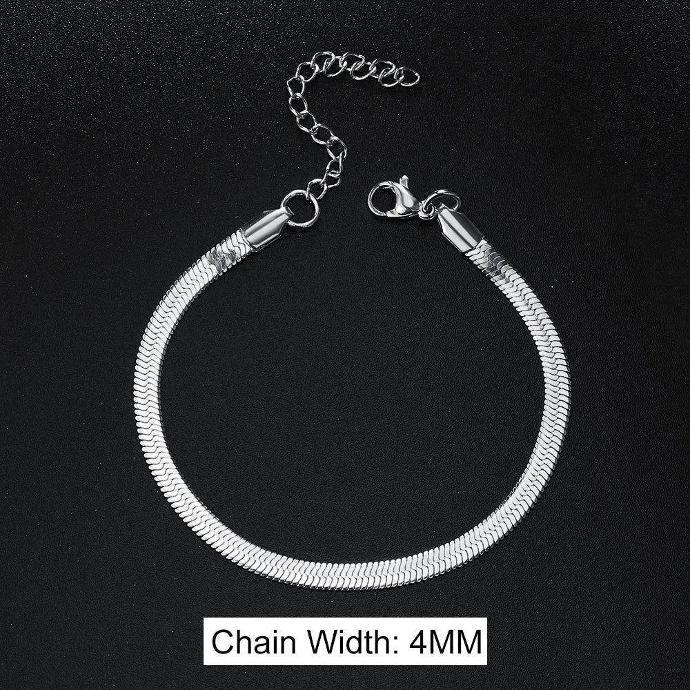 Men's Stainless Steel Snake Chain Bracelet