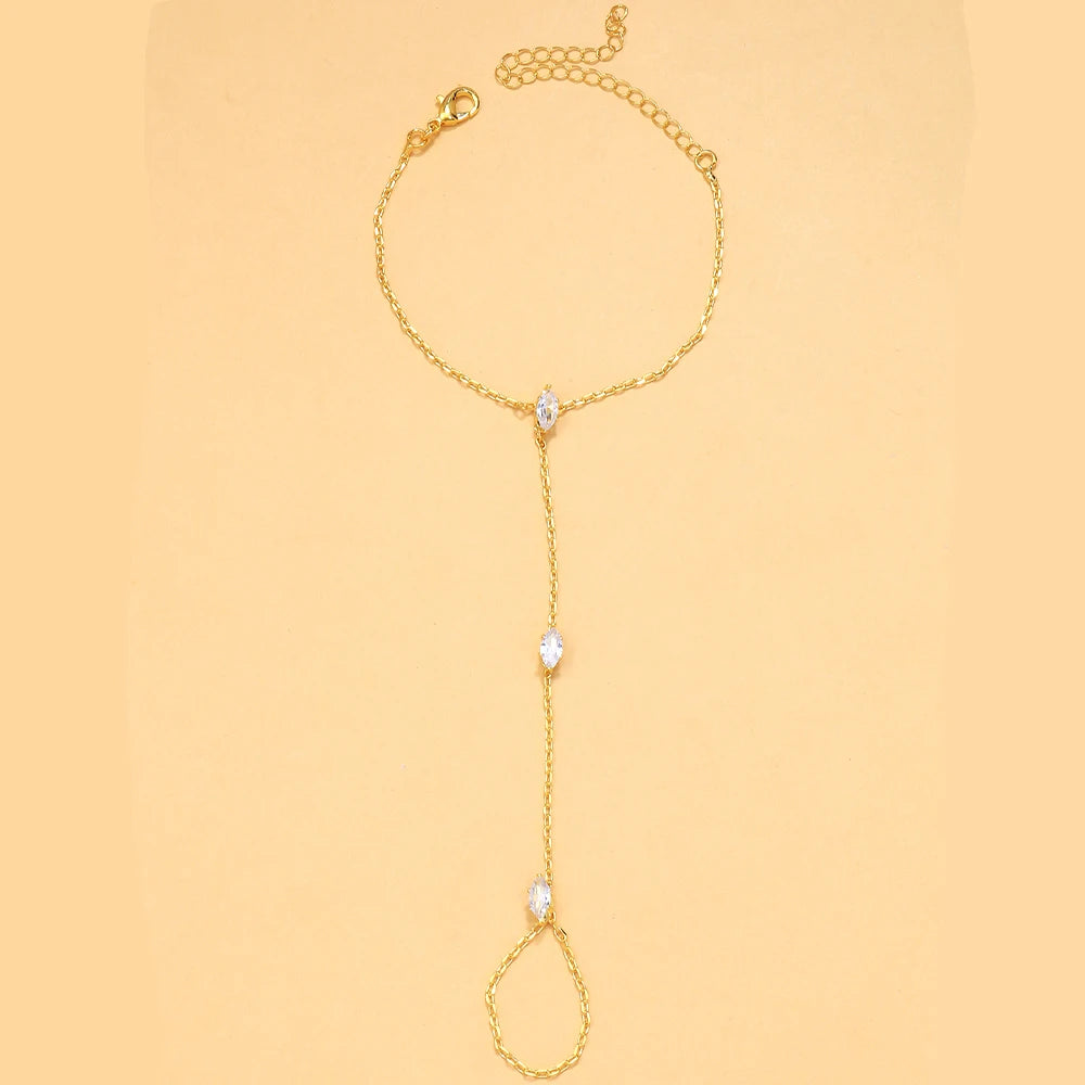 Sparkling Crystal Diamond-Shape Bracelet