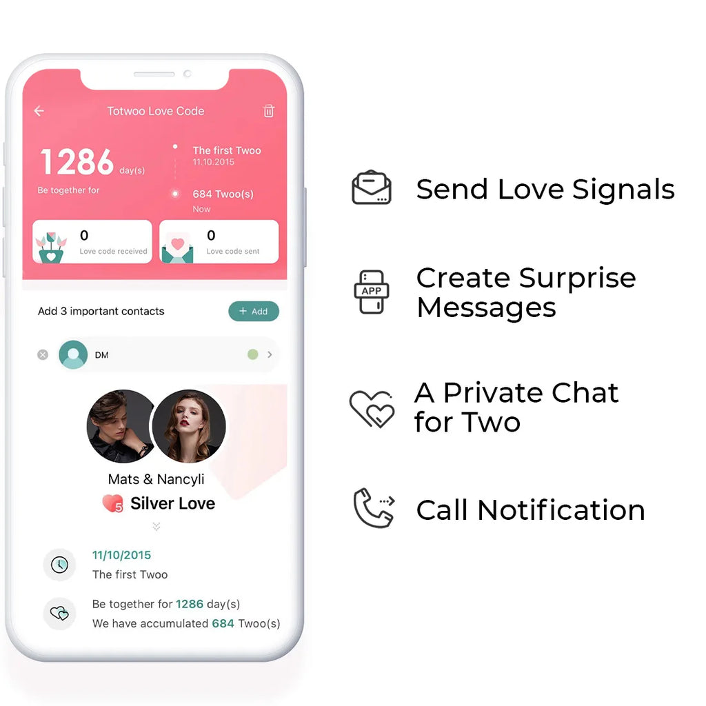 Connected Couple Bracelets – Vibration &amp; Light, Long Distance
