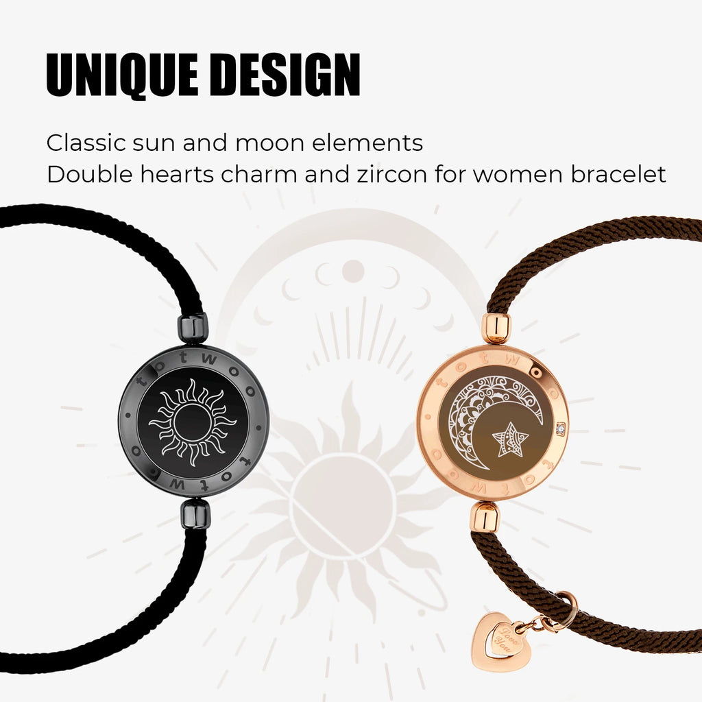 Connected Couple Bracelets – Vibration &amp; Light, Long Distance