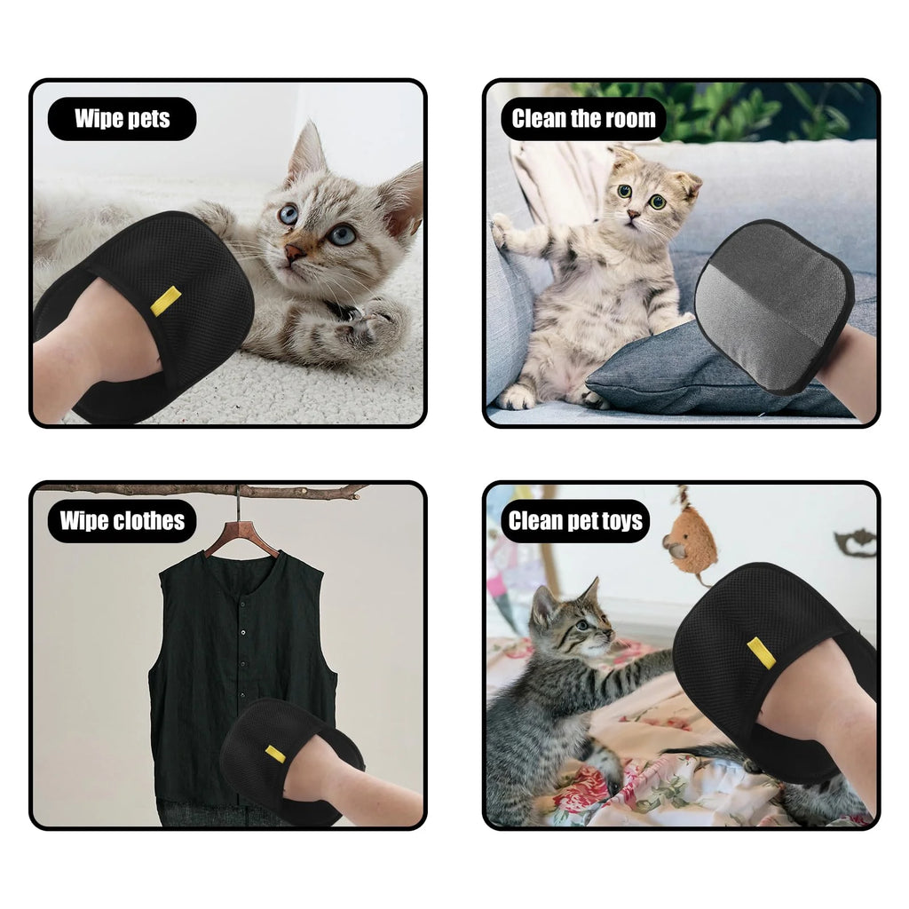 Double-Sided Pet Grooming Deshedding Gloves