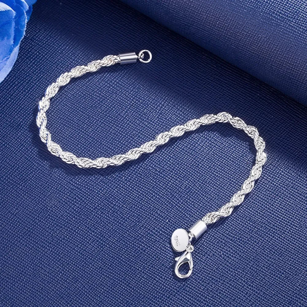 Unisex 18k Gold / 925 Silver Chain Bracelet