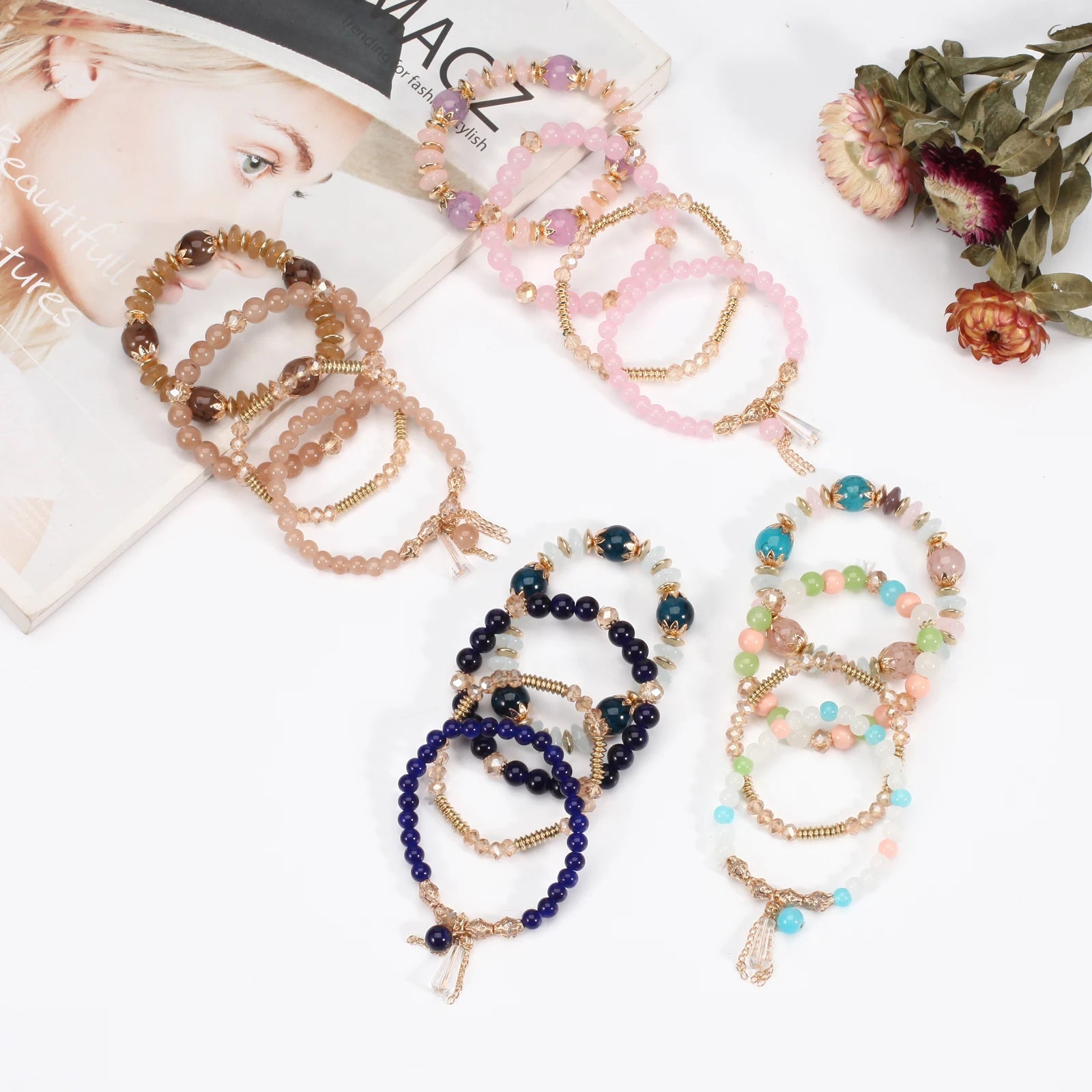 Colorful Bohemian Stackable Beaded Bracelets