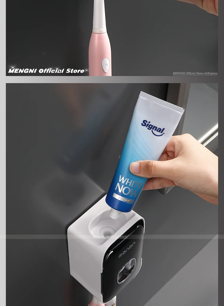 No-Drill Wall-Mounted Toothpaste Dispenser