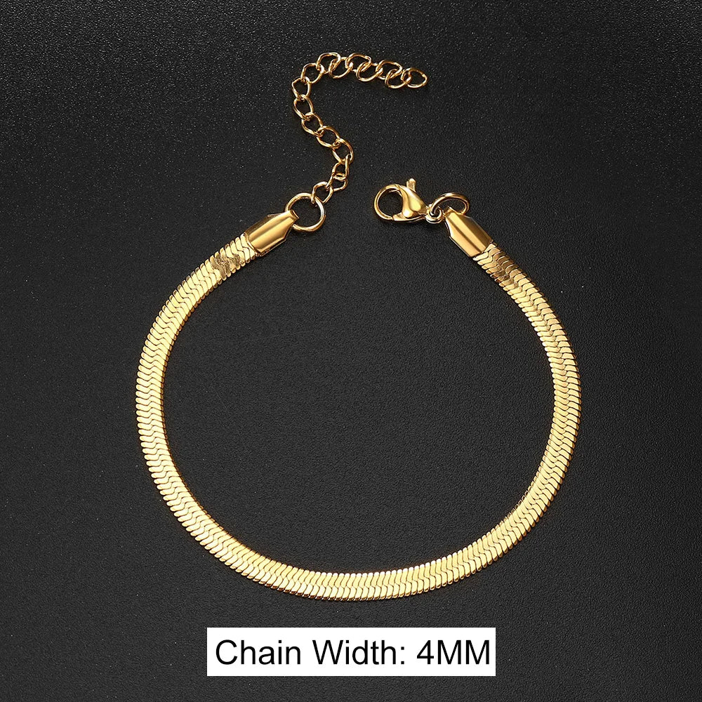 Men's Stainless Steel Snake Chain Bracelet
