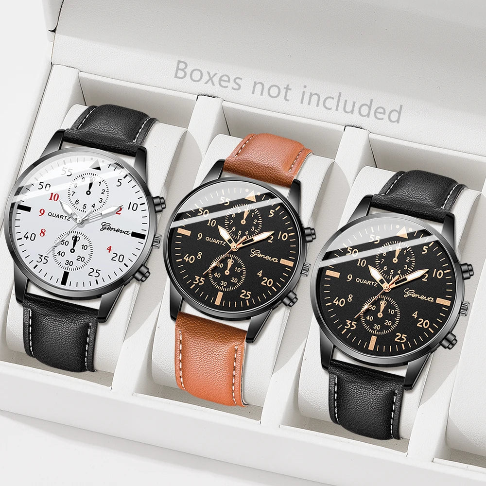 3-Watch Gift Set for Men – Retro Business Style