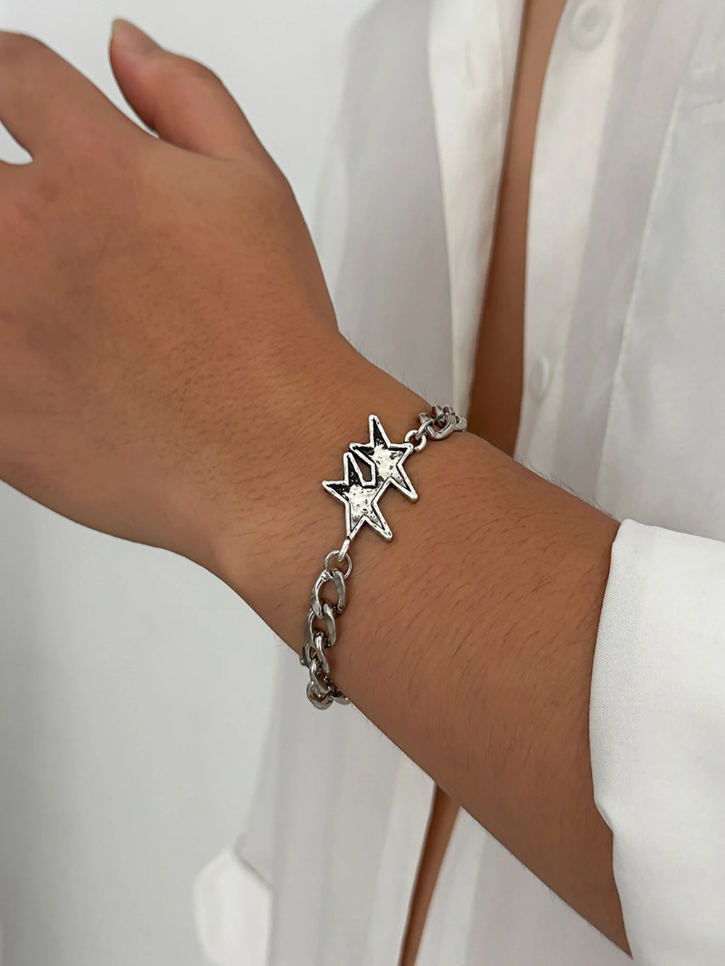 Unisex Retro Double Star Bracelet