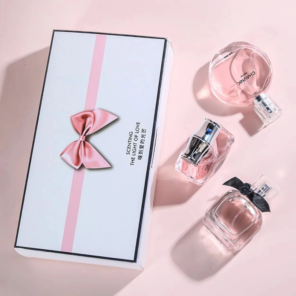 Floral-Scented Women's Perfume Set: Fresh, Natural, and Long-Lasting. A Classic 3-Piece Set with the Same Fragrance lady perfume