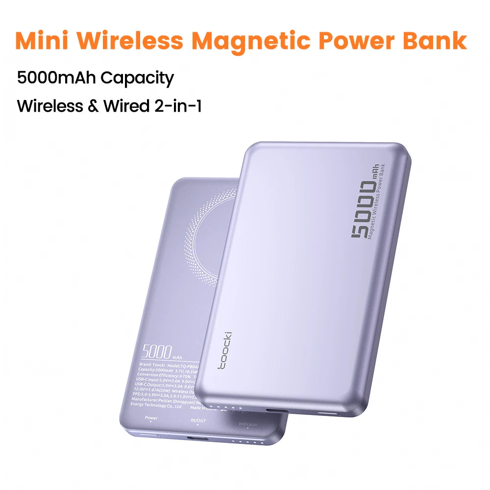 Wireless Magnetic Power Bank 5000mAh