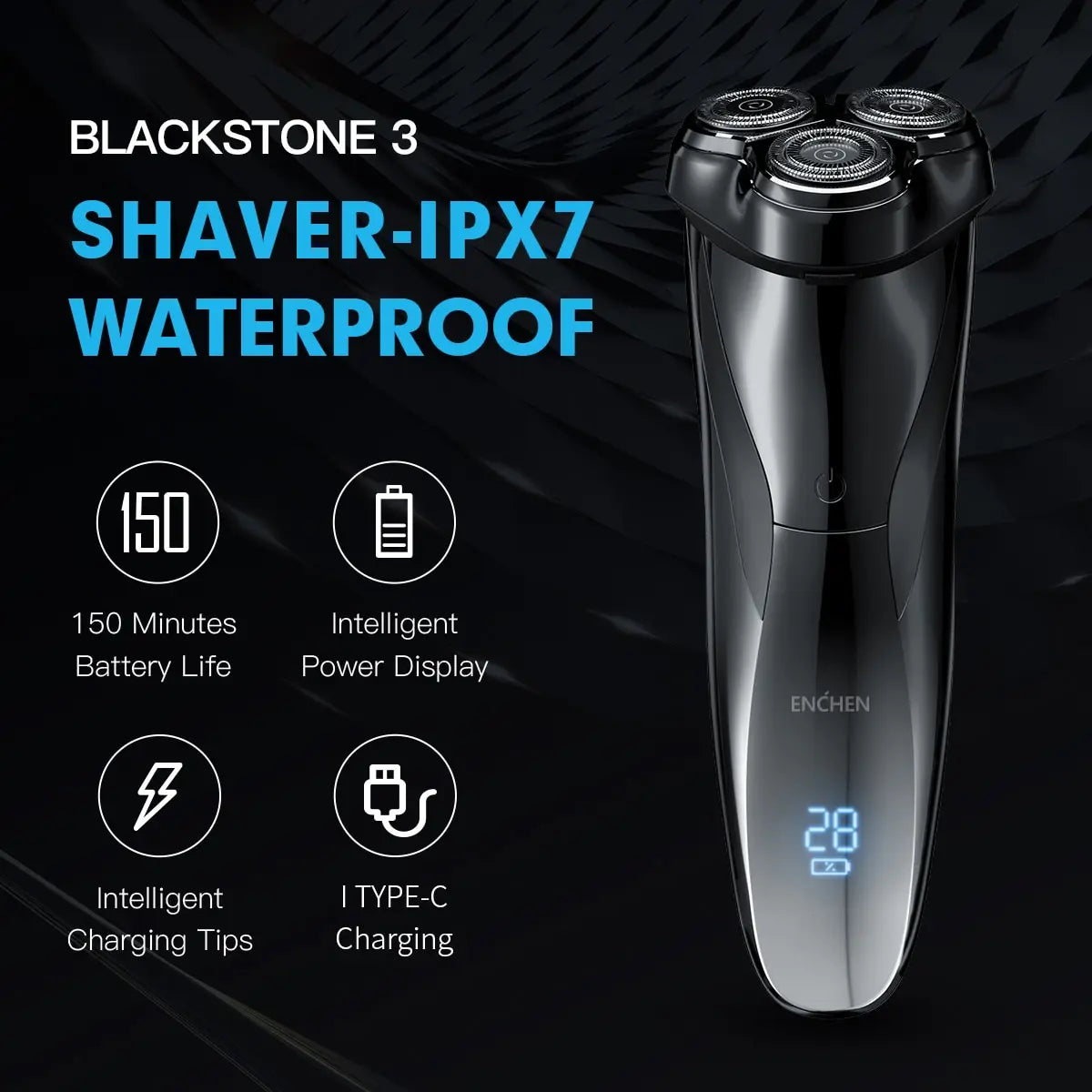 ENCHEN 3D Waterproof IPX7 Electric Shaver for Men