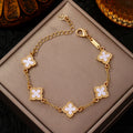 Vintage Rhinestone Clover Bracelet