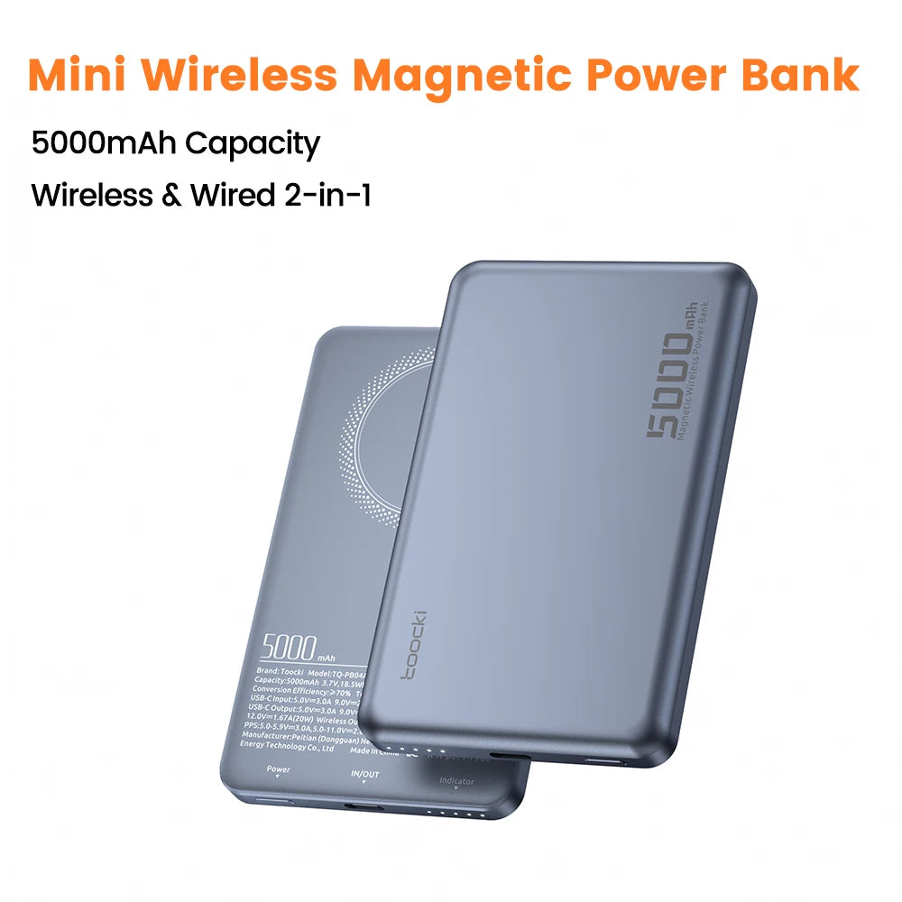 Wireless Magnetic Power Bank 5000mAh