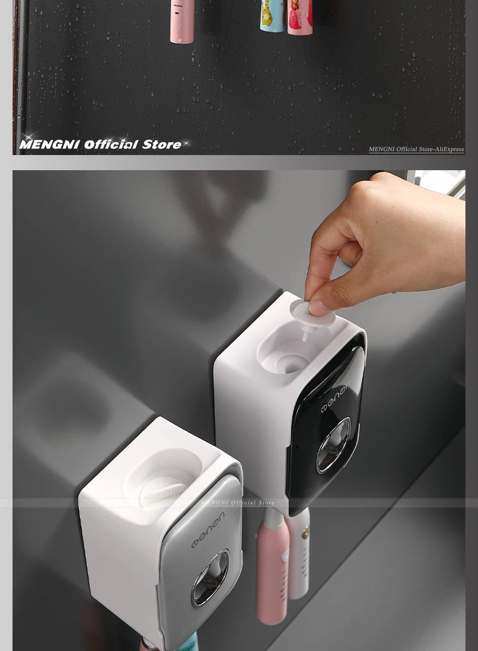 No-Drill Wall-Mounted Toothpaste Dispenser