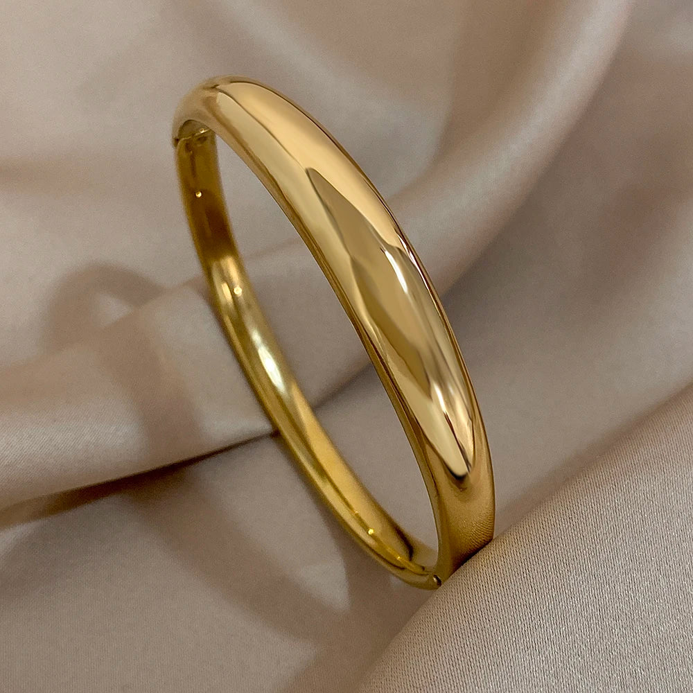 Minimalist Stainless Steel Bangle Bracelet