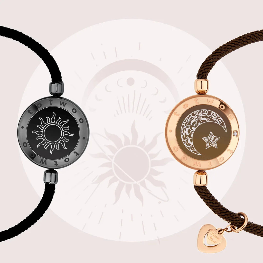 Connected Couple Bracelets – Vibration &amp; Light, Long Distance