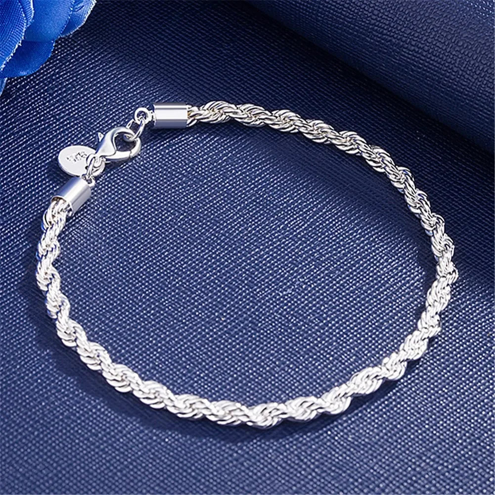 Unisex 18k Gold / 925 Silver Chain Bracelet