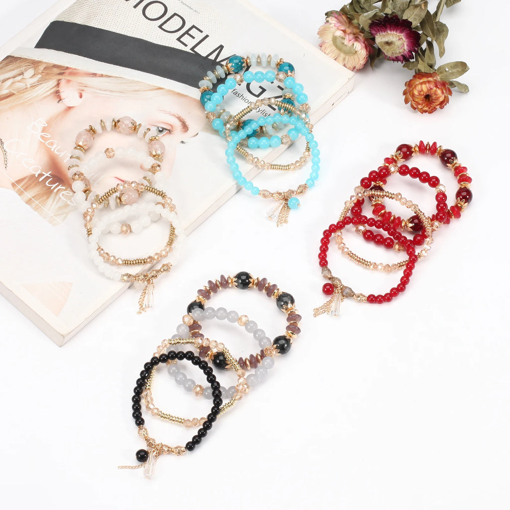 Colorful Bohemian Stackable Beaded Bracelets