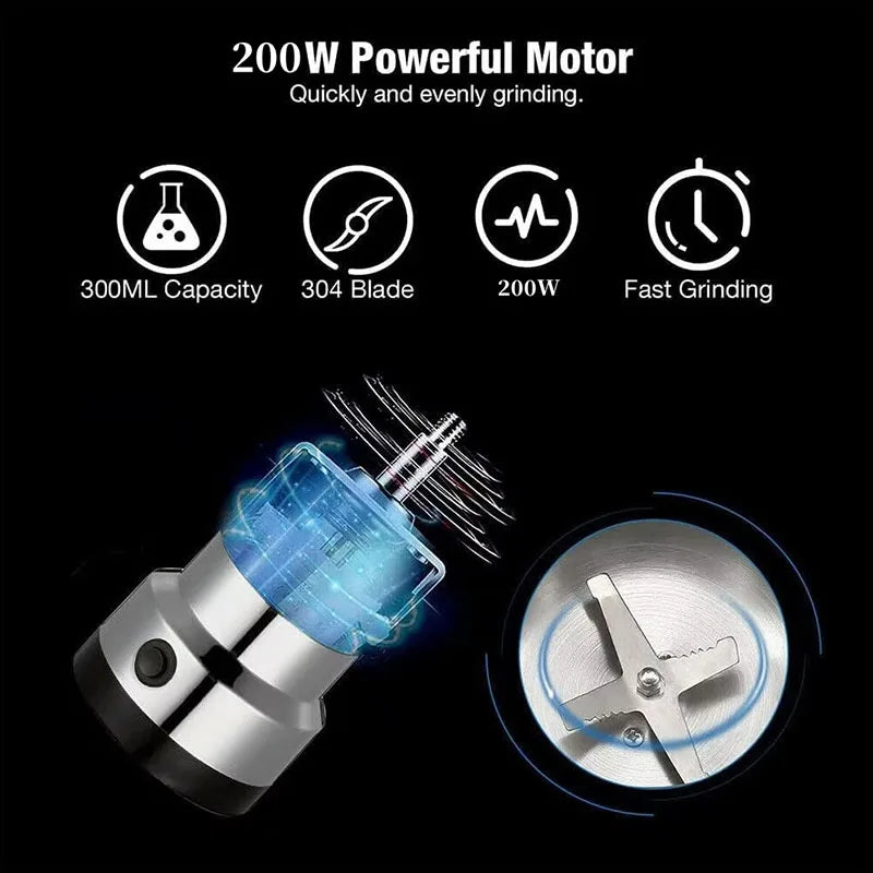 Multifunction Electric Coffee Grinder – 4 Blades