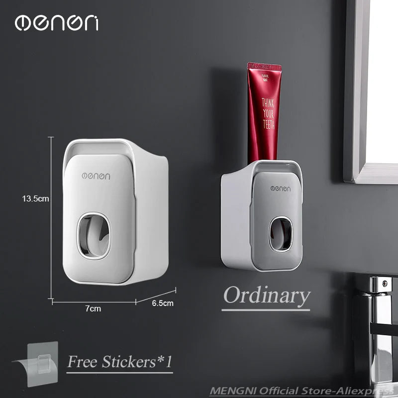 No-Drill Wall-Mounted Toothpaste Dispenser