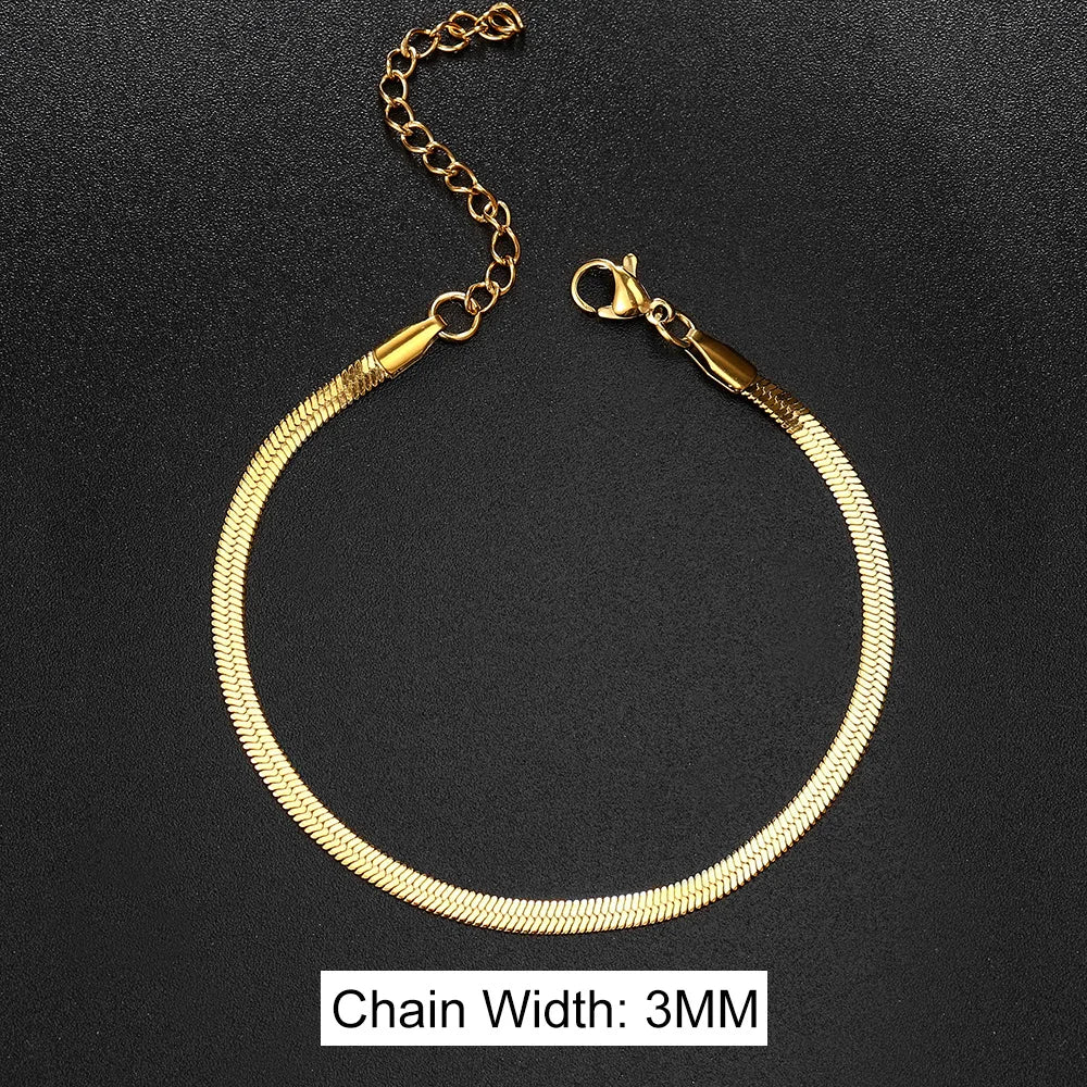 Men's Stainless Steel Snake Chain Bracelet