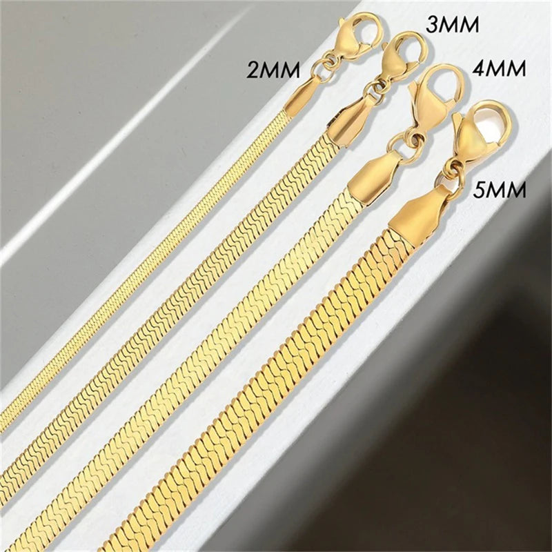Men's Bracelet Homme Stainless Steel Blade Chain Bracelet for Men Snake Chain Couple Bracelets Valentines Gift Jewelry Wholesale