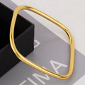 Women's Thick Glossy Gold-Plated Bracelet