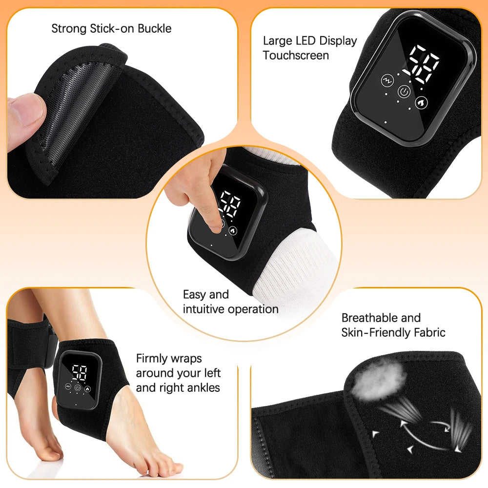 Rechargeable Heated Massage Bracelet – Wrist, Ankle, Hand