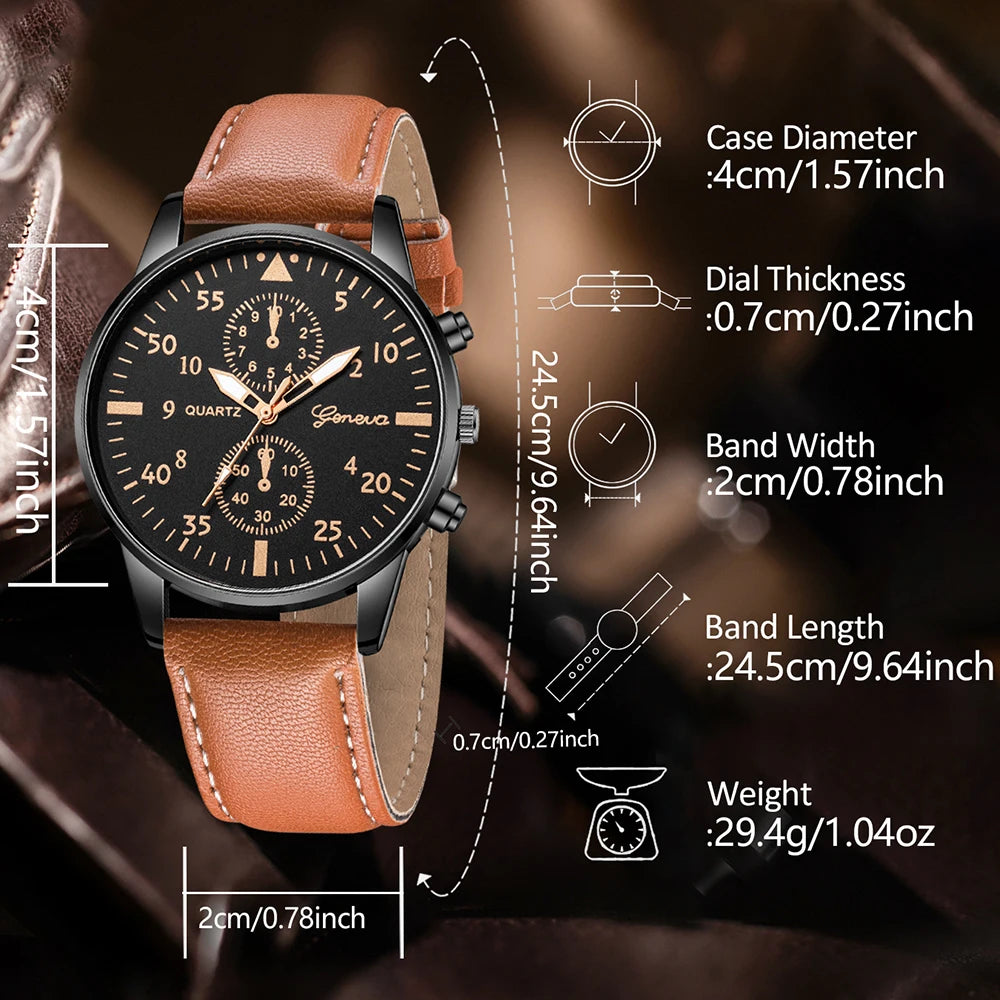 3-Watch Gift Set for Men – Retro Business Style