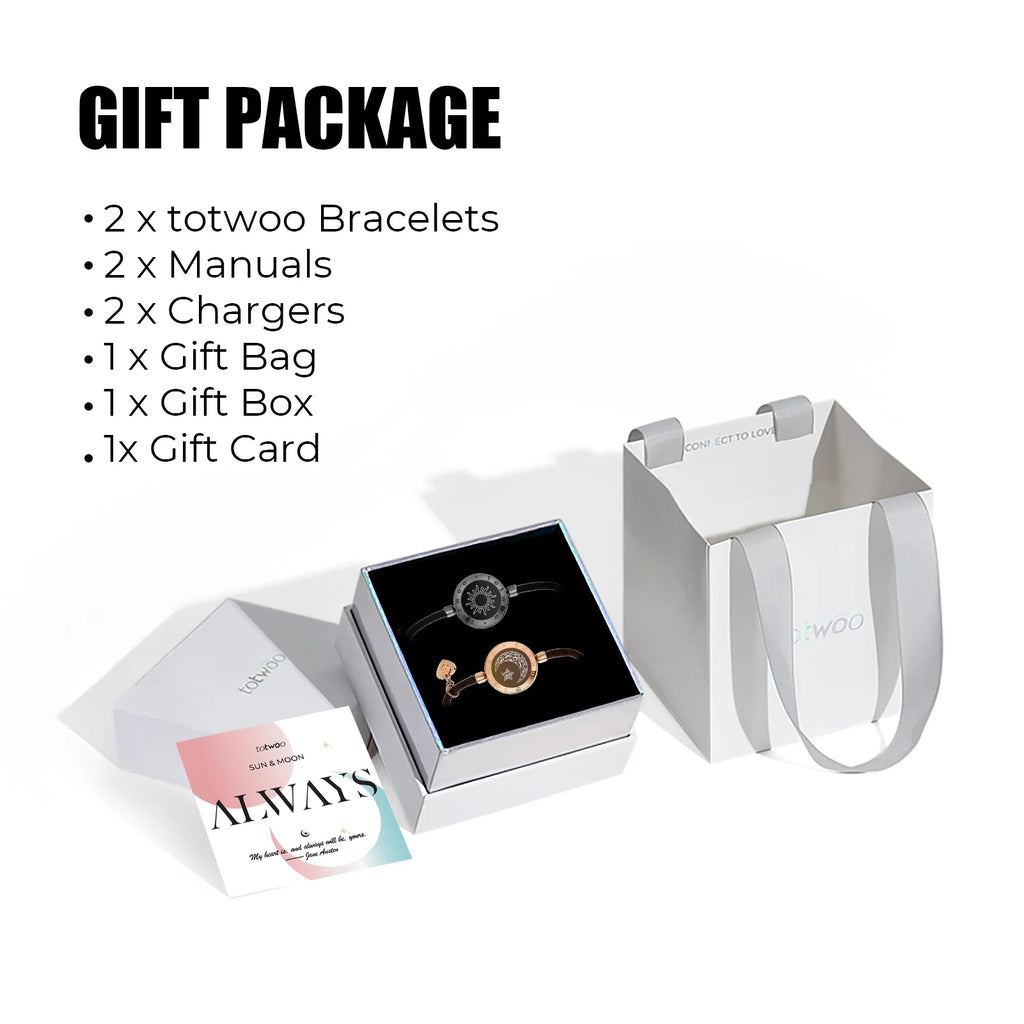 Connected Couple Bracelets – Vibration &amp; Light, Long Distance