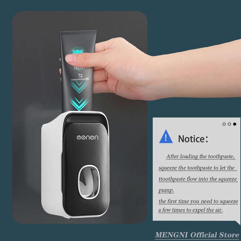 No-Drill Wall-Mounted Toothpaste Dispenser