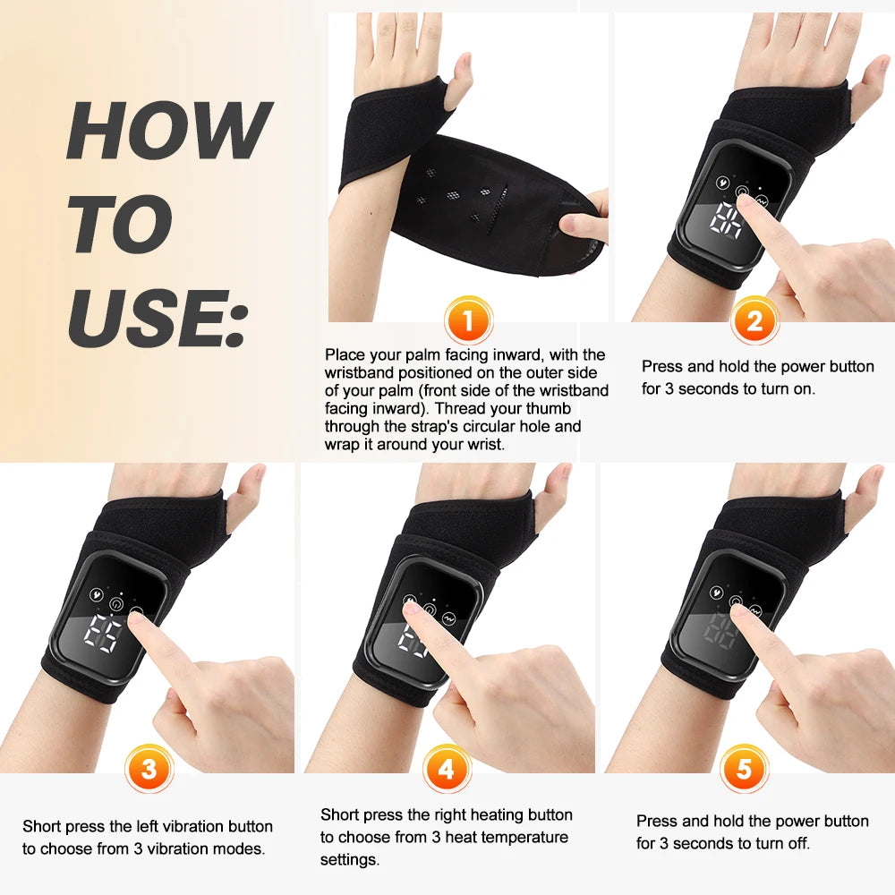 Rechargeable Heated Massage Bracelet – Wrist, Ankle, Hand