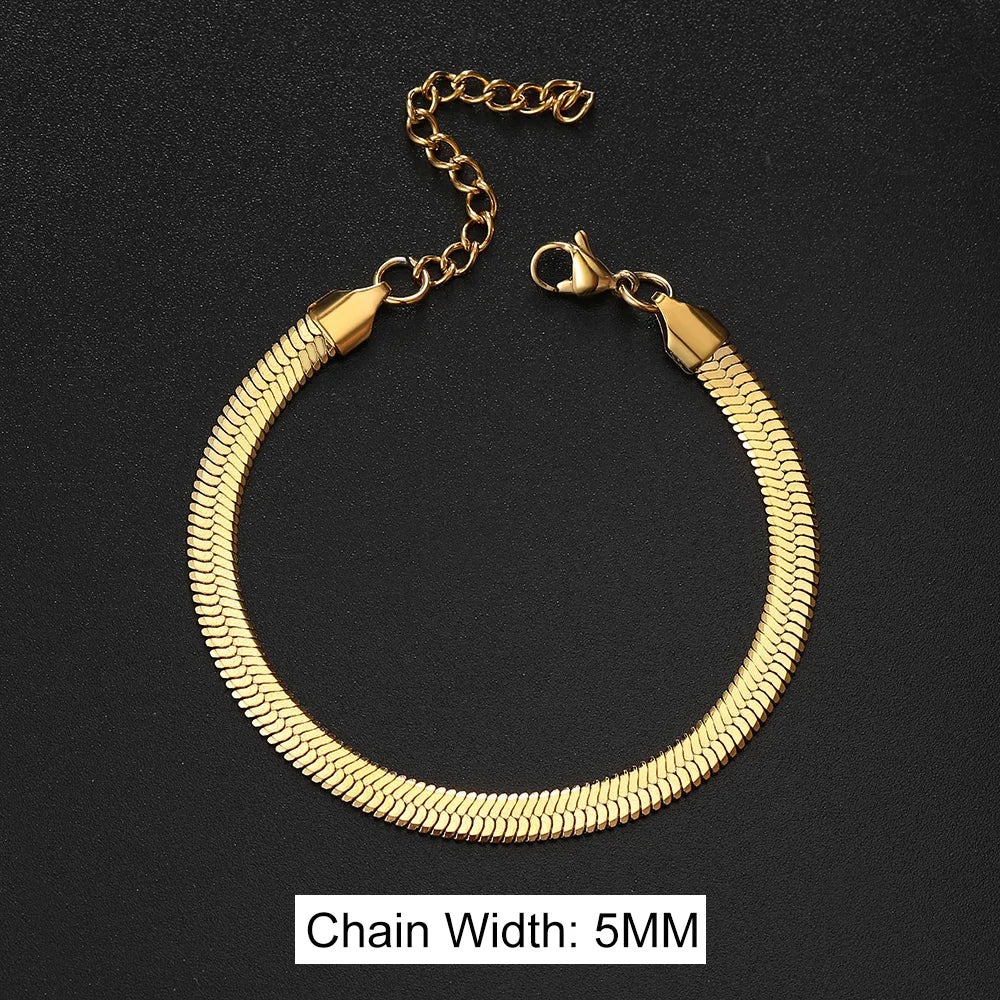 Men's Stainless Steel Snake Chain Bracelet