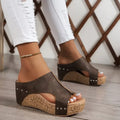 Women Sandals Women Luxury Casual Sandals Roman Open Toe Platform Designer Sandals 2025 New Summer Women Retro Wedges Shoes