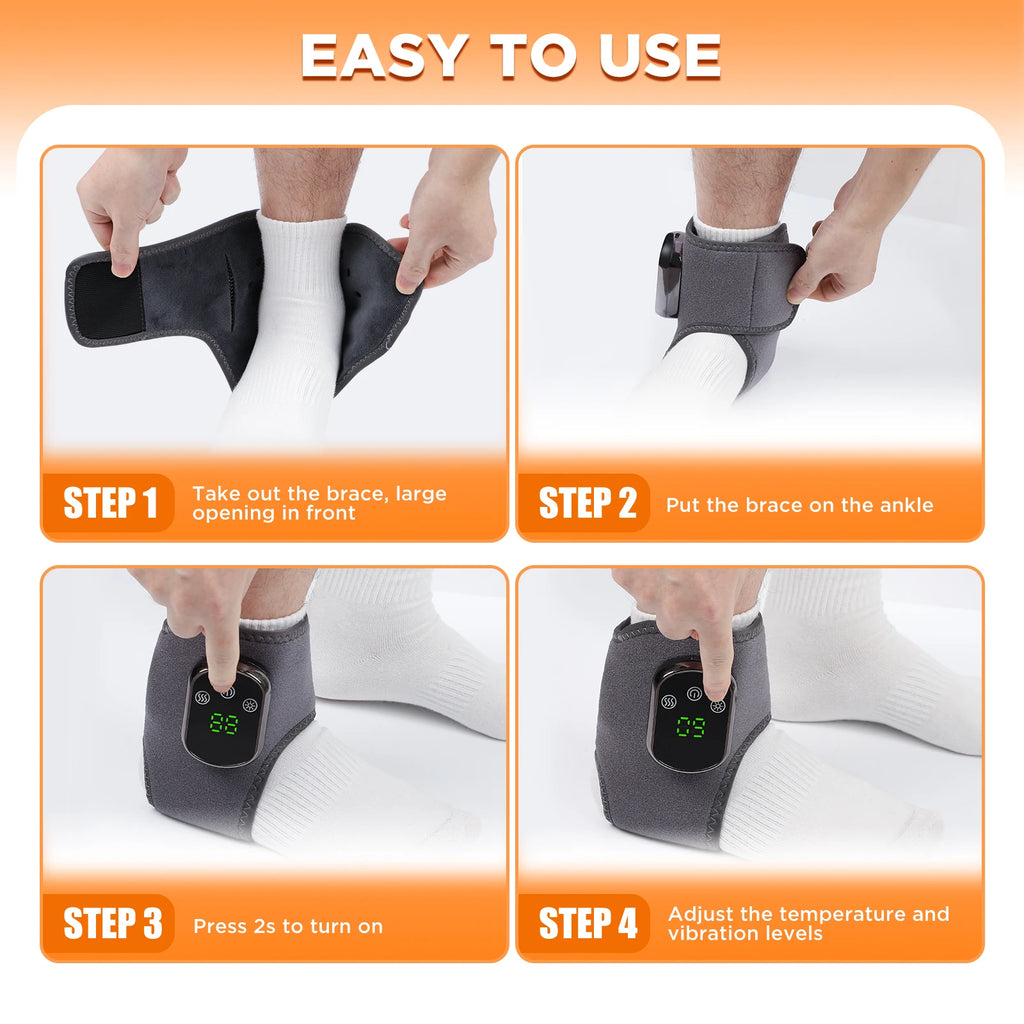 Rechargeable Heated Massage Bracelet – Wrist, Ankle, Hand