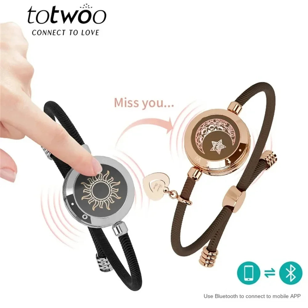 Connected Couple Bracelets – Vibration &amp; Light, Long Distance