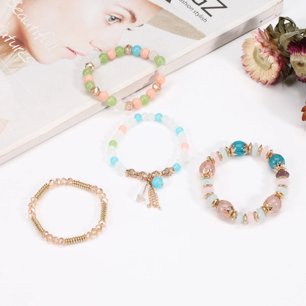 Colorful Bohemian Stackable Beaded Bracelets