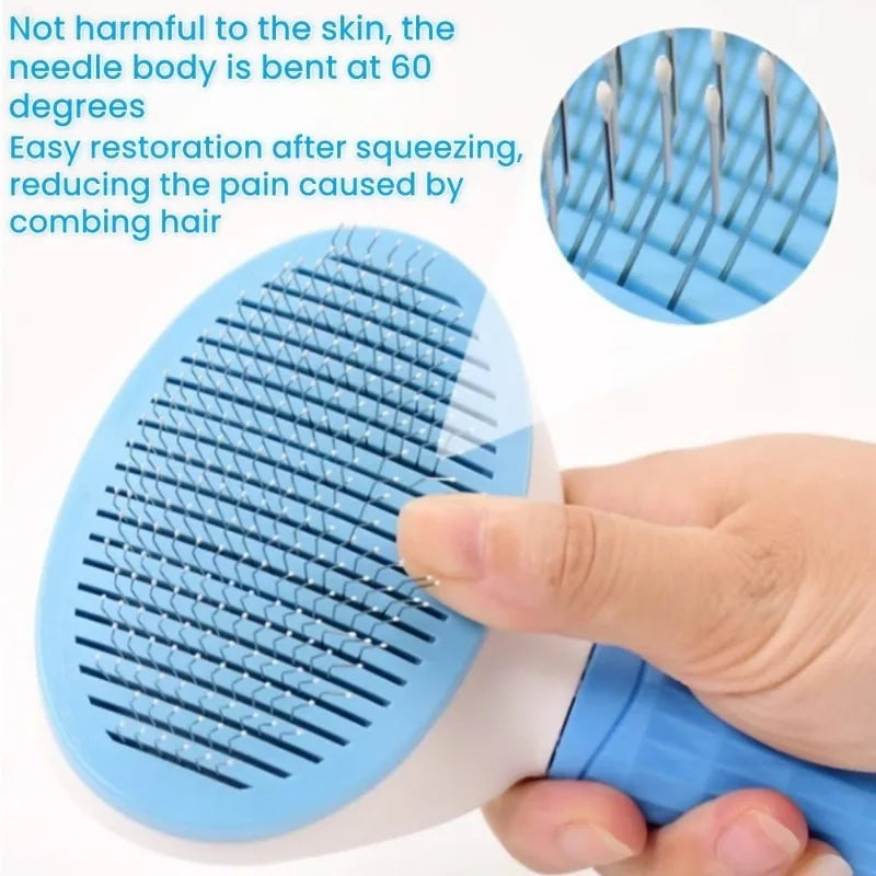 Self-Cleaning Brush-Comb for Dogs and Cats