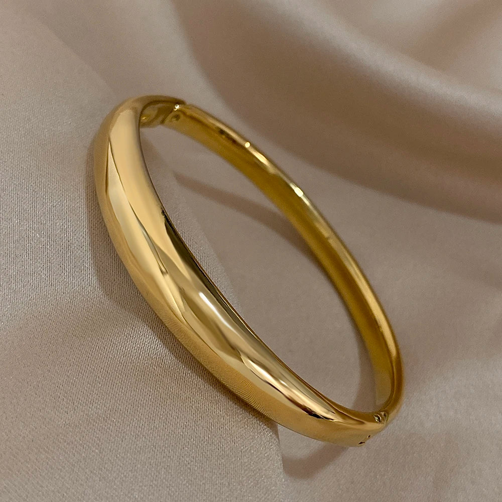 Minimalist Stainless Steel Bangle Bracelet